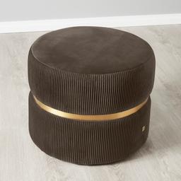 Hollis Mushroom Velvet Ottoman