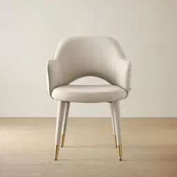 Adrianna Glacier Grey Vegan Leather Dining Chair
