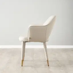 Adrianna Glacier Grey Vegan Leather Dining Chair