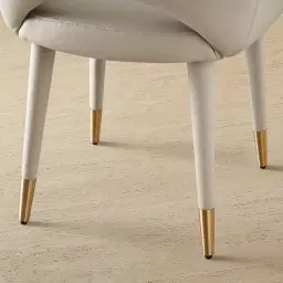 Adrianna Glacier Grey Vegan Leather Dining Chair