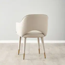 Adrianna Glacier Grey Vegan Leather Dining Chair