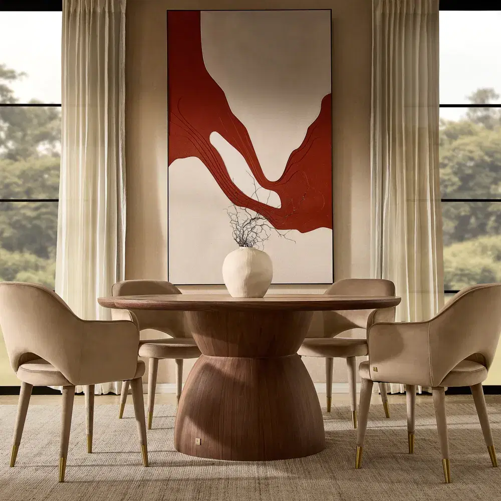 Adrianna Beige Velvet Dining Chair