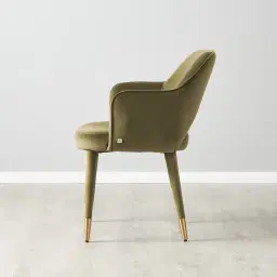 Adrianna Olive Green Velvet Dining Chair