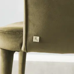 Adrianna Olive Green Velvet Dining Chair