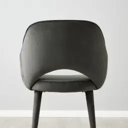 Adrianna Charcoal Velvet Dining Chair