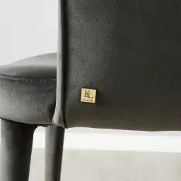 Adrianna Charcoal Velvet Dining Chair