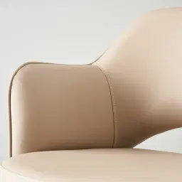 Adrianna Sand Beige Vegan Leather Dining Chair