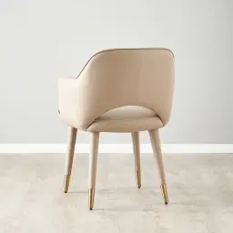 Adrianna Sand Beige Vegan Leather Dining Chair
