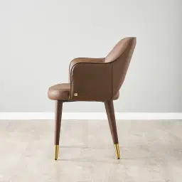 Adrianna Tuscan Brown Vegan Leather Dining Chair