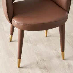 Adrianna Tuscan Brown Vegan Leather Dining Chair