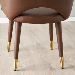 Adrianna Tuscan Brown Vegan Leather Dining Chair