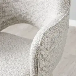 Adrianna Dove Grey Woven Fabric Dining Chair