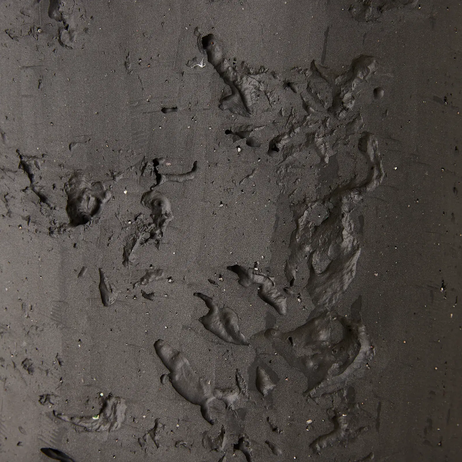 Zinnia 50cm Black Cast Stone Ceramic Vase