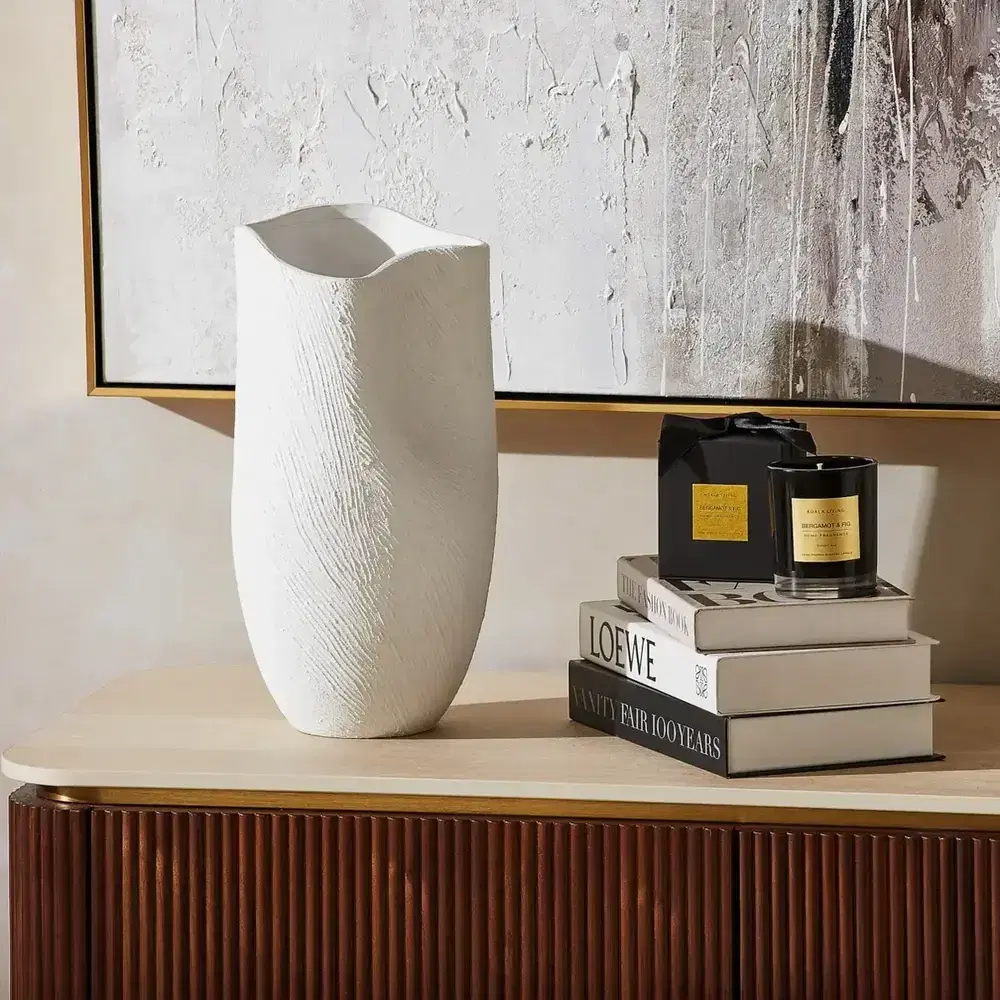 Blythe Matte White Ceramic Vase