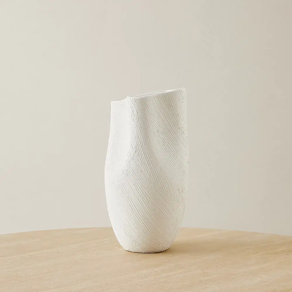 Blythe Matte White Ceramic Vase