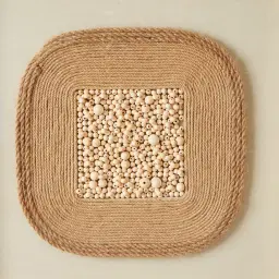 Surrounded Hemp Rope Shadow Box with Golden Frame