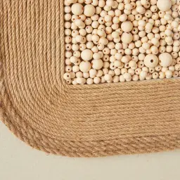 Surrounded Hemp Rope Shadow Box with Golden Frame