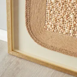 Surrounded Hemp Rope Shadow Box with Golden Frame