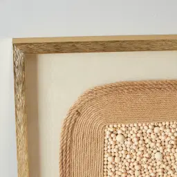 Surrounded Hemp Rope Shadow Box with Golden Frame