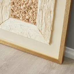 Closure Paper Pulp Shadow Box with Golden Frame