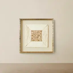 Closure Paper Pulp Shadow Box with Golden Frame