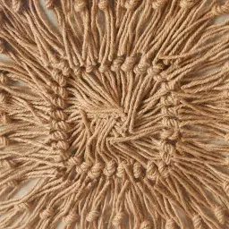 Quadrate Hemp Rope Shadow Box with Golden Frame