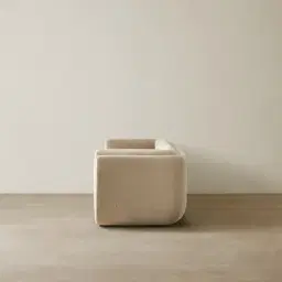 Clementine Beige Velvet 3-Seater Sofa