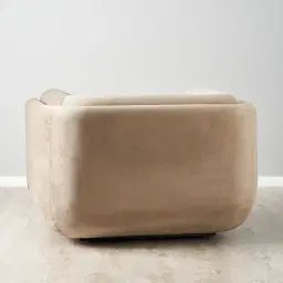 Clementine Beige Velvet Occasional Chair