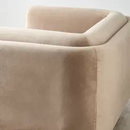 Clementine Beige Velvet Occasional Chair
