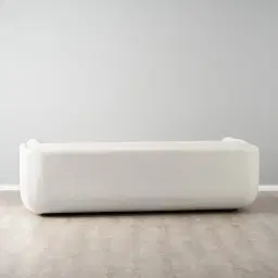 Clementine Chestnut White Woven Fabric 3-Seater Sofa