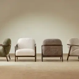 Delphine Chantilly White Fabric Occasional Chair