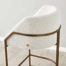 Laura Butter Cream Boucle 67cm Counter Stool