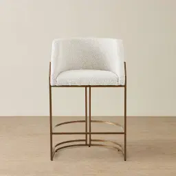 Laura Butter Cream Boucle 67cm Counter Stool