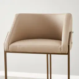 Laura Sand Beige Vegan Leather 67cm Counter Stool