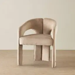 Delaney Beige Velvet Dining Chair