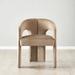 Delaney Beige Velvet Dining Chair