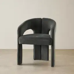 Delaney Charcoal Velvet Dining Chair