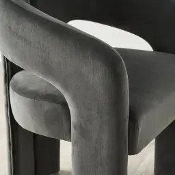 Delaney Charcoal Velvet Dining Chair