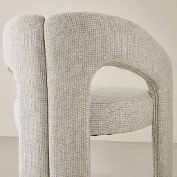 Delaney Dove Grey Woven Fabric Dining Chair