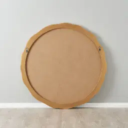 Harriet Antique Gold Round Wooden Mirror
