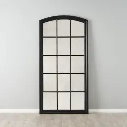 Amara Black Vintage Wooden Mirror