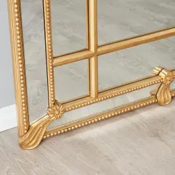 Von Antique Gold Rectangle Wooden Mirror 200x100cm
