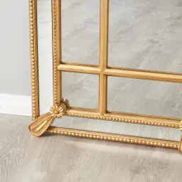 Von Antique Gold Rectangle Wooden Mirror 200x100cm