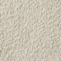 Elle Cream Boucle Ottoman - Brushed Gold Stainless Steel Legs