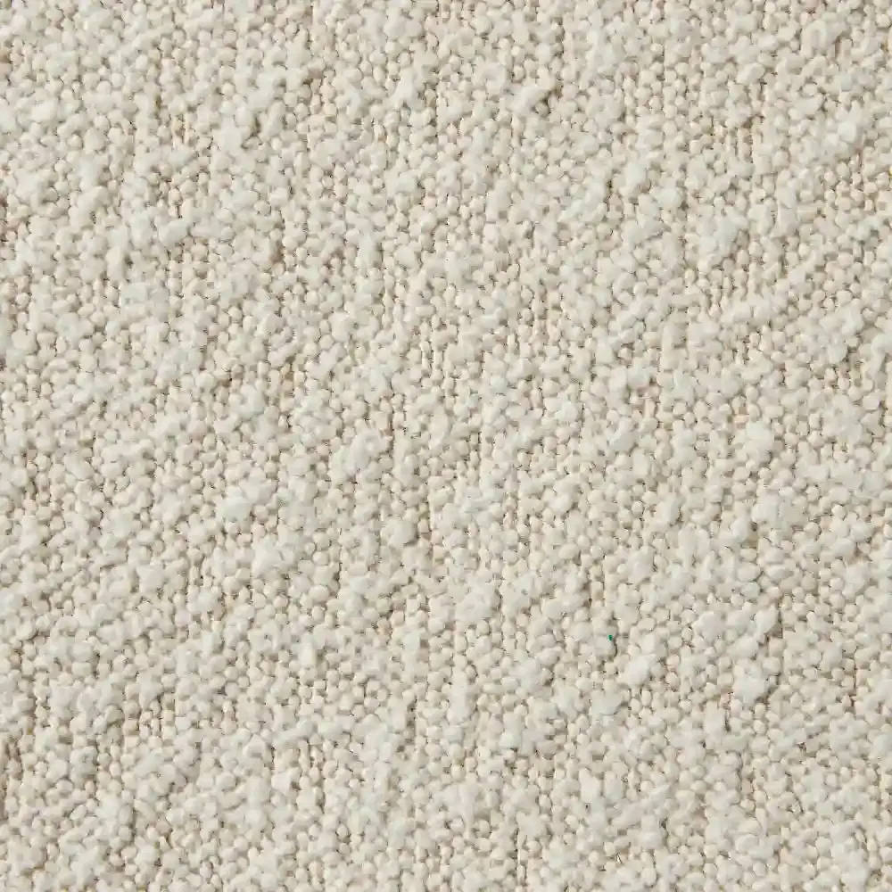 Elle Cream Boucle Ottoman - Brushed Gold Stainless Steel Legs