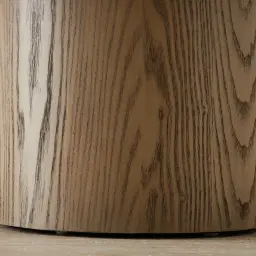 Terzetto Pandora Brown Sintered Stone Round Coffee Table Low - Medium Brown Wooden Legs