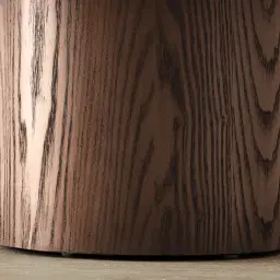 Terzetto Pandora Brown Sintered Stone Round Coffee Table Low - Dark Brown Ash Legs