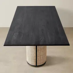 Esplanade Black Mango Wood Rectangular Dining Table