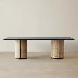 Esplanade Black Mango Wood Rectangular Dining Table