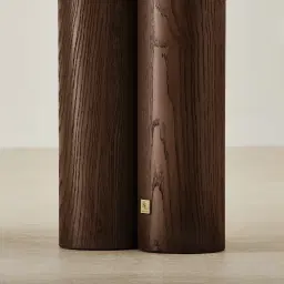 Terzetto Pandora Brown Sintered Stone Console Table - Dark Brown Ash Legs